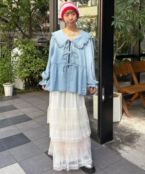 HELLO.SANFRANCISCO（ハローサンフランシスコ）の「【HELLO.SANFRANCISCO/ハローサンフランシスコ】ロゴジャガードニットビーニー（キャップ・レディース・グレー/ブラック/レッド・ONE SIZE）」の5枚目の写真