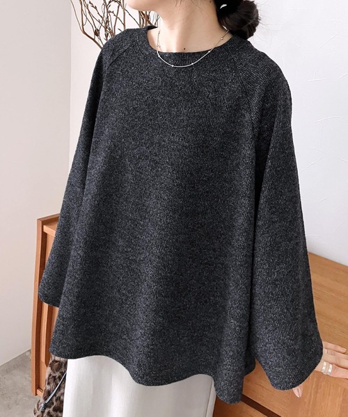 reca(レカ)の「ベルスリーブプルオーバー(Tシャツ/カットソー・レディース・チャコールグレー/ブラウン・FREE)」の4枚目の写真