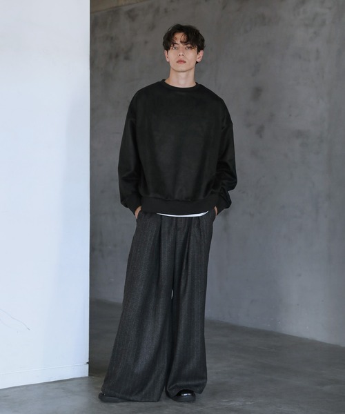 CTHY(シティ)の「ハイウエストドロストコードワイドストレートスラックス(スラックス・メンズ・ブラック/グレー系2/グレー系1・S/M/L/XL)」の9枚目の写真