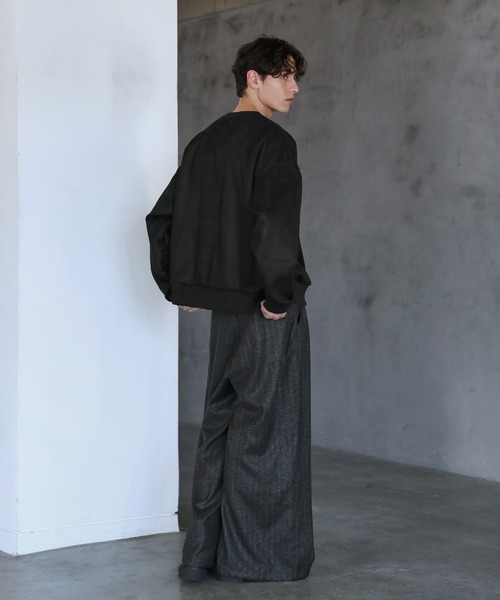 CTHY(シティ)の「ハイウエストドロストコードワイドストレートスラックス(スラックス・メンズ・ブラック/グレー系2/グレー系1・S/M/L/XL)」の12枚目の写真