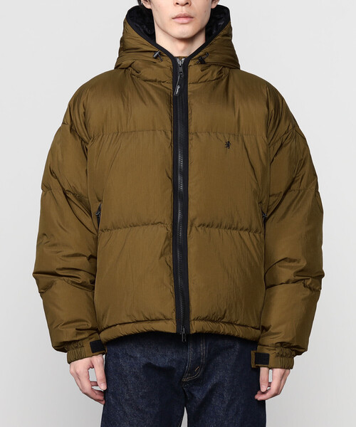 GYMPHLEX（ジムフレックス）の「Gymphlex | ナイロン フードダウンジャケット MEN（ダウンジャケット/コート・メンズ・ブラウン/ブラック・M/L）」の8枚目の写真