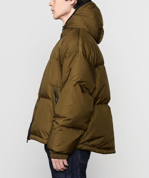 GYMPHLEX（ジムフレックス）の「Gymphlex | ナイロン フードダウンジャケット MEN（ダウンジャケット/コート・メンズ・ブラウン/ブラック・M/L）」の9枚目の写真