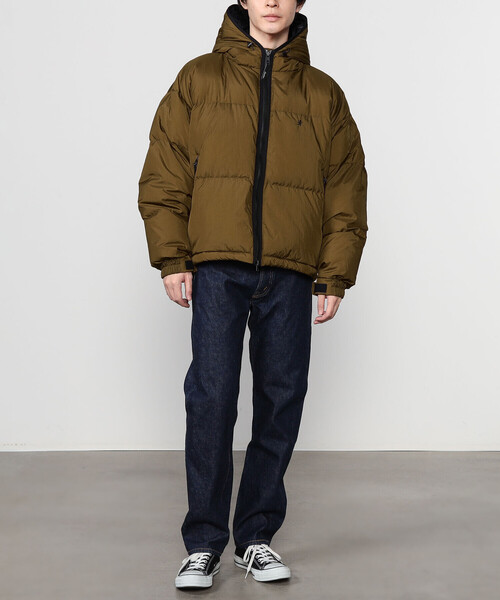 GYMPHLEX（ジムフレックス）の「Gymphlex | ナイロン フードダウンジャケット MEN（ダウンジャケット/コート・メンズ・ブラウン/ブラック・M/L）」の7枚目の写真