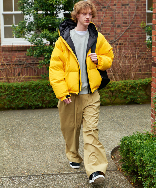 GYMPHLEX（ジムフレックス）の「Gymphlex | ナイロン フードダウンジャケット MEN（ダウンジャケット/コート・メンズ・ブラウン/ブラック・M/L）」の5枚目の写真