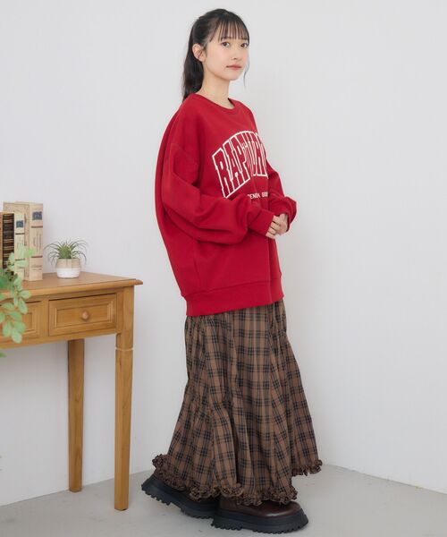 RETRO GIRL（レトロガール）の「ウレタン刺繍トレーナー（Tシャツ/カットソー・レディース・ダークブルー/ホワイト系その他/チャコールグレー・FREE）」の19枚目の写真