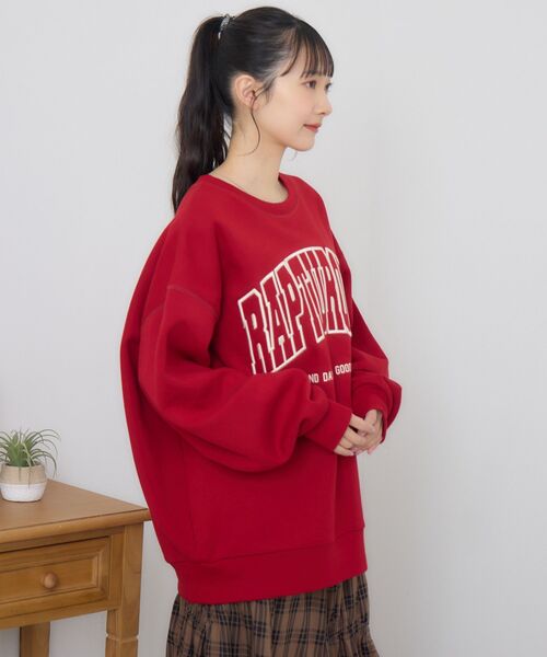 RETRO GIRL（レトロガール）の「ウレタン刺繍トレーナー（Tシャツ/カットソー・レディース・ダークブルー/ホワイト系その他/チャコールグレー・FREE）」の11枚目の写真