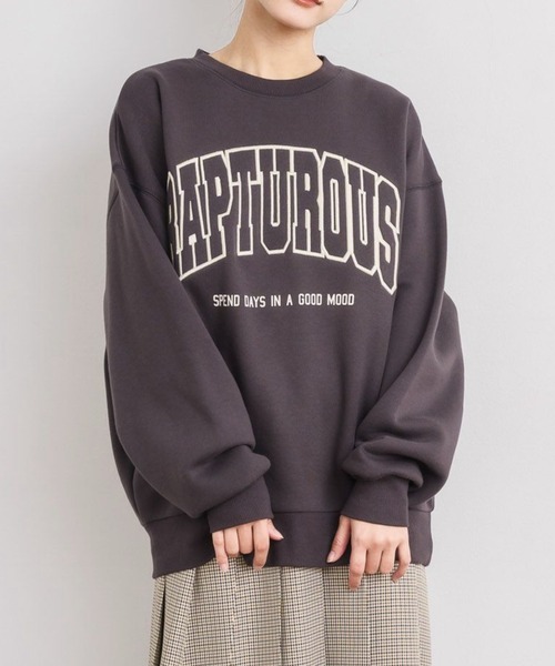 RETRO GIRL（レトロガール）の「ウレタン刺繍トレーナー（Tシャツ/カットソー・レディース・ダークブルー/ホワイト系その他/チャコールグレー・FREE）」の2枚目の写真