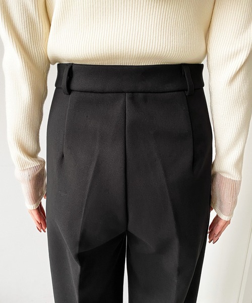 LOULOU select(ルルセレクト)の「ウールライク起毛ツータックセミワイドパンツ(その他パンツ・レディース・チャコールグレー/ブラック/ブラウン・M/S/L)」の22枚目の写真