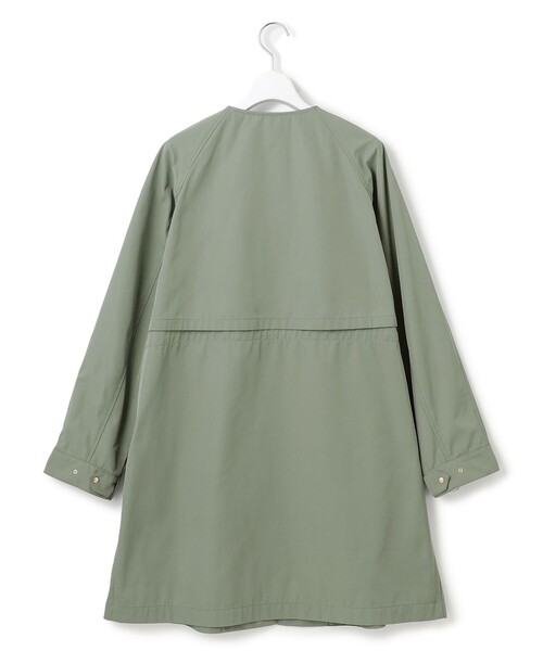 セール】【撥水加工】ライトツイル ノーカラーコート（ノーカラー