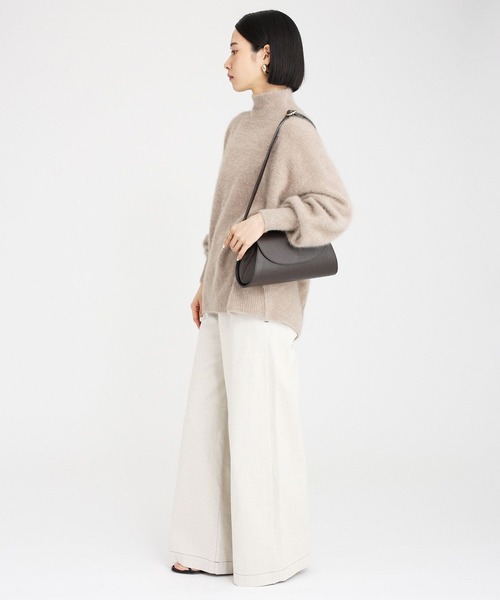 BABYLONE(バビロン)の「FOXカシミヤタートルチュニック(ニット/セーター・レディース・ホワイト/グレー/モカ・フリー)」の20枚目の写真