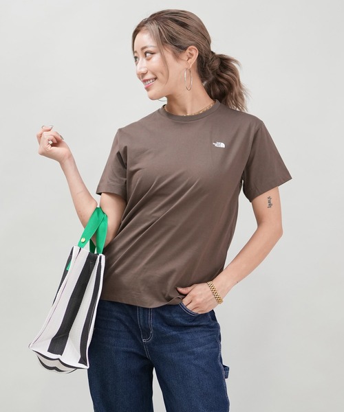 THE NORTH FACE(ザノースフェイス)の「THE NORTH FACE/ザ・ノース・フェイス 半袖 Tシャツ ショートスリーブフラッシュドライヌプシコットンティー NTW32536(Tシャツ/カットソー・レディース・ホワイト/ダークブラウン/ブラック・XL/L/M)」の3枚目の写真