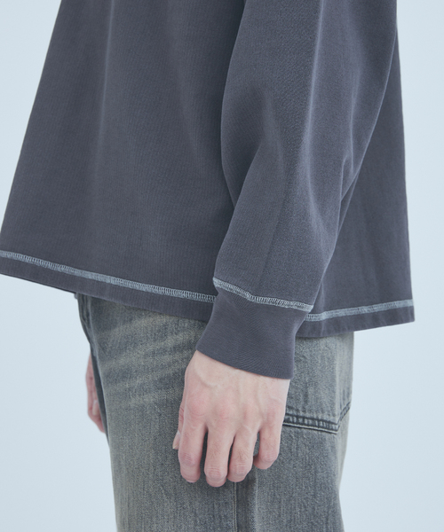 JOURNAL STANDARD(ジャーナルスタンダード)の「OEジャカード ピグメントヘンリーネック(Tシャツ/カットソー・メンズ・ブラック/ホワイト/ブラウン/ブルー系その他・MEDIUM/LARGE)」の18枚目の写真