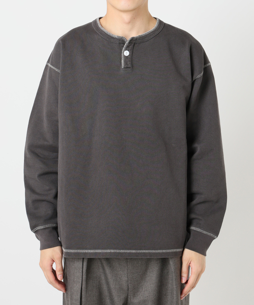 JOURNAL STANDARD(ジャーナルスタンダード)の「OEジャカード ピグメントヘンリーネック(Tシャツ/カットソー・メンズ・ブラック/ホワイト/ブラウン/ブルー系その他・MEDIUM/LARGE)」の19枚目の写真