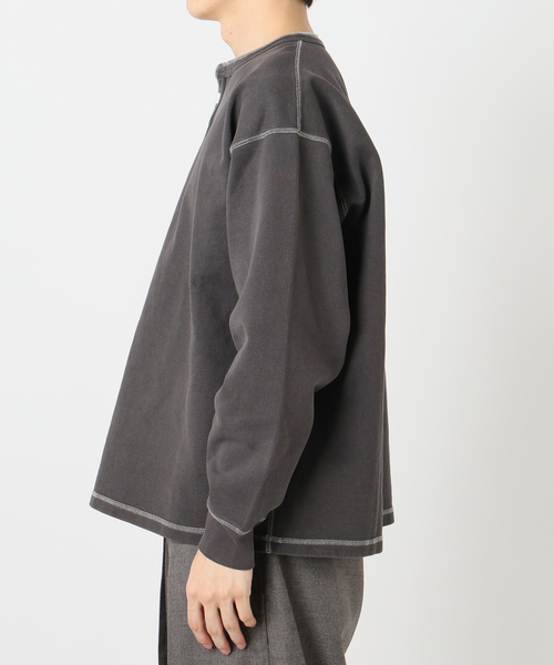 JOURNAL STANDARD(ジャーナルスタンダード)の「OEジャカード ピグメントヘンリーネック(Tシャツ/カットソー・メンズ・ブラック/ホワイト/ブラウン/ブルー系その他・MEDIUM/LARGE)」の20枚目の写真