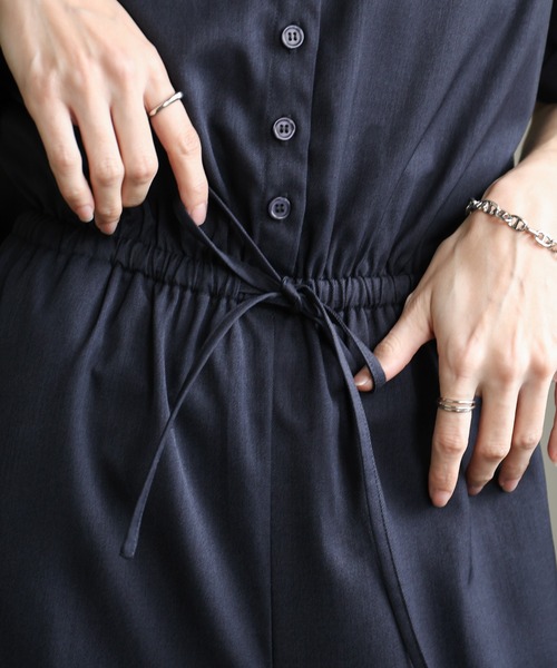 select MOCA（セレクトモカ）の「Vネックオールインワン（つなぎ/オールインワン・レディース・ネイビー/グレイッシュベージュ・MEDIUM/LARGE）」の9枚目の写真