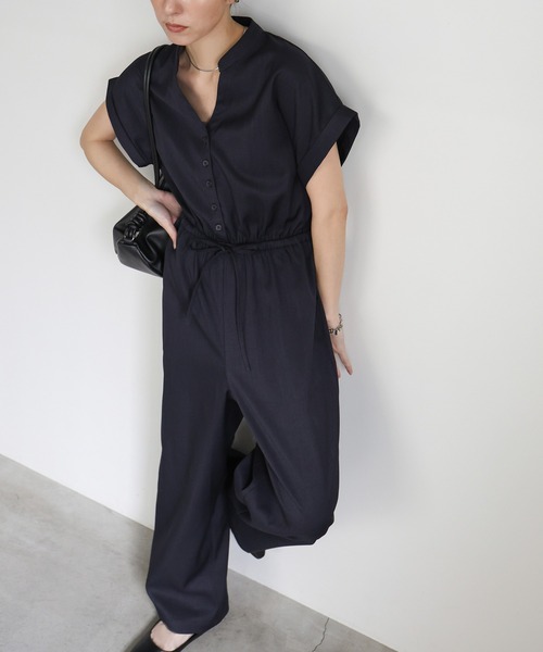 select MOCA（セレクトモカ）の「Vネックオールインワン（つなぎ/オールインワン・レディース・ネイビー/グレイッシュベージュ・MEDIUM/LARGE）」の11枚目の写真