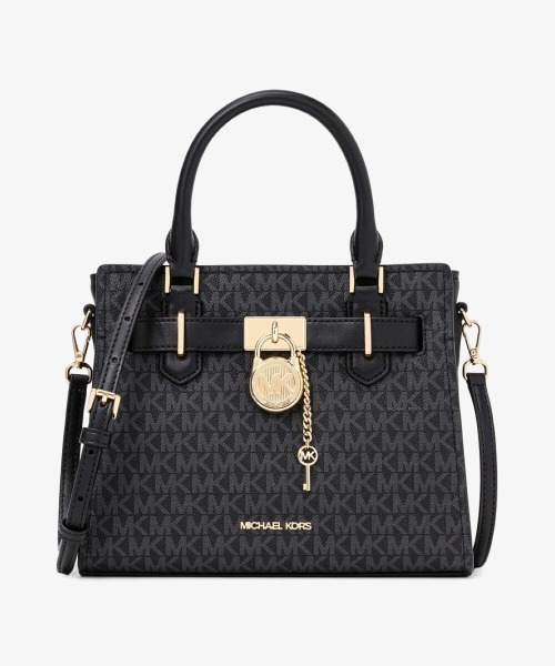MICHAEL KORS(マイケルコース)の「HAMILTON サッチェル スモール - MKシグネチャー(ハンドバッグ・レディース・ブラック・FREE)」の1枚目の写真