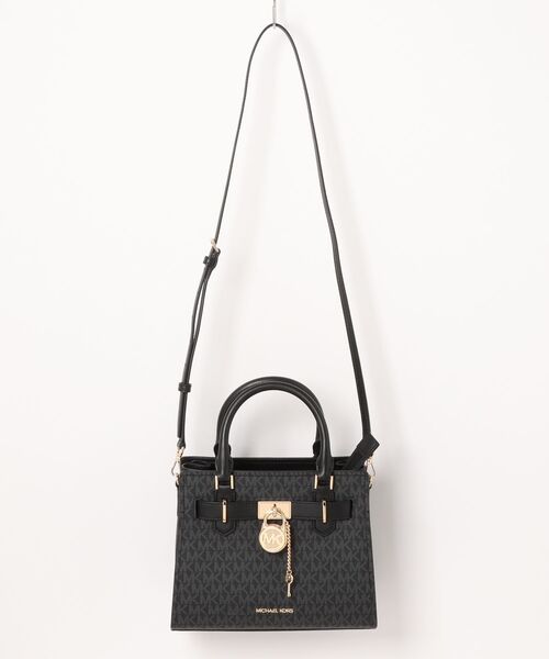 MICHAEL KORS(マイケルコース)の「HAMILTON サッチェル スモール - MKシグネチャー(ハンドバッグ・レディース・ブラック・FREE)」の4枚目の写真