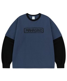 『mahagrid/マハグリッド』 BANNER LOGO LAYERED LS TEE/バナーロゴレイヤード ロンTEE