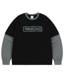 『mahagrid/マハグリッド』 BANNER LOGO LAYERED LS TEE/バナーロゴレイヤード ロンTEE
