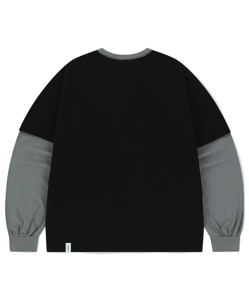MAHAGRID(マハグリッド)の「『mahagrid/マハグリッド』 BANNER LOGO LAYERED LS TEE/バナーロゴレイヤード ロンTEE(Tシャツ/カットソー・レディース・ブラック/ネイビー・M/L)」の12枚目の写真