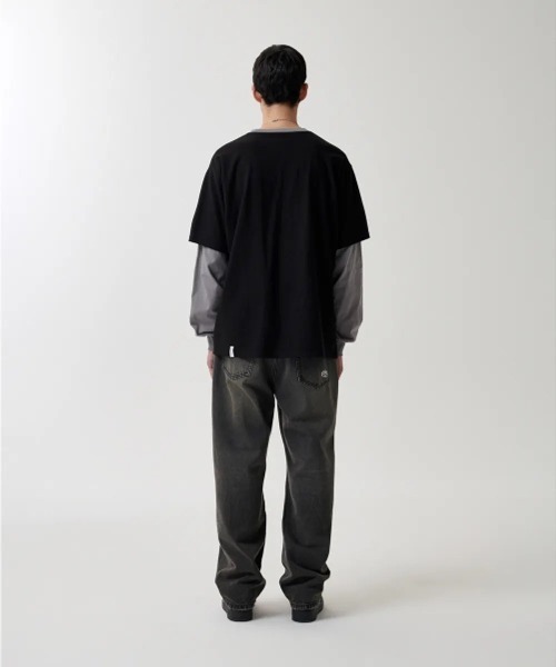 tシャツ 「mahagrid/マハグリッド」 BANNER LOGO LAYERED LS TEE/バナーロゴレイヤード ロンTEE レディース メン BANNER LOGO LAYERED LS TEE - mahagrid | 60% - Asian Fashion
