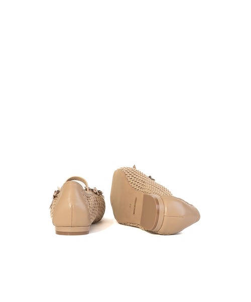 Daniella&GEMMA（ダニエラアンドジェマ）の「メニーリボンメッシュフラットシューズ（バレエシューズ・レディース・ブラック/ベージュ・36/37/38/39）」の6枚目の写真