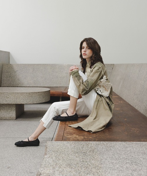 Daniella&GEMMA（ダニエラアンドジェマ）の「メニーリボンメッシュフラットシューズ（バレエシューズ・レディース・ブラック/ベージュ・36/37/38/39）」の21枚目の写真