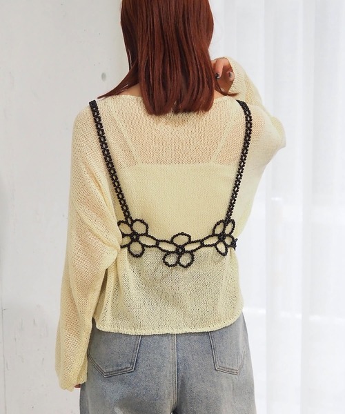 tiptop（ティップトップ）の「ビーズフラワービスチェ（キャミソール・レディース・ブラック系その他/ホワイト系その他・FREE）」の16枚目の写真