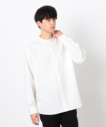 COMME CA ISM | ウールライク バンドカラー シャツ(シャツ/ブラウス)