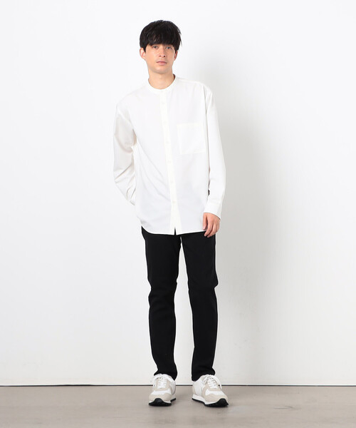 COMME CA ISM（コムサイズム）の「ウールライク バンドカラー シャツ（シャツ/ブラウス・メンズ・グレー/ホワイト/ネイビー・SMALL/MEDIUM/LARGE）」の18枚目の写真