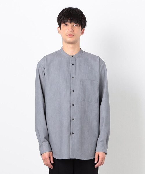 COMME CA ISM（コムサイズム）の「ウールライク バンドカラー シャツ（シャツ/ブラウス・メンズ・グレー/ホワイト/ネイビー・SMALL/MEDIUM/LARGE）」の16枚目の写真