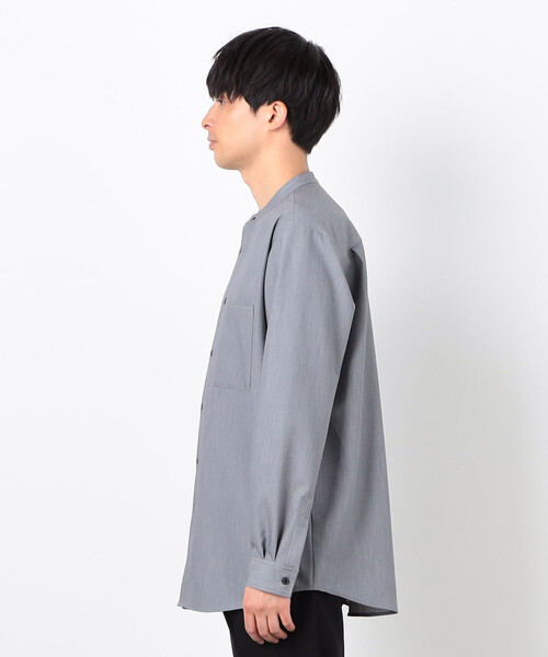COMME CA ISM（コムサイズム）の「ウールライク バンドカラー シャツ（シャツ/ブラウス・メンズ・グレー/ホワイト/ネイビー・SMALL/MEDIUM/LARGE）」の17枚目の写真