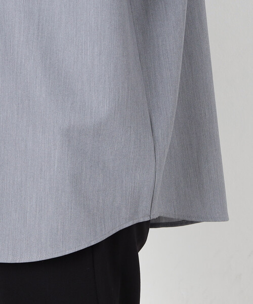 COMME CA ISM（コムサイズム）の「ウールライク バンドカラー シャツ（シャツ/ブラウス・メンズ・グレー/ホワイト/ネイビー・SMALL/MEDIUM/LARGE）」の10枚目の写真