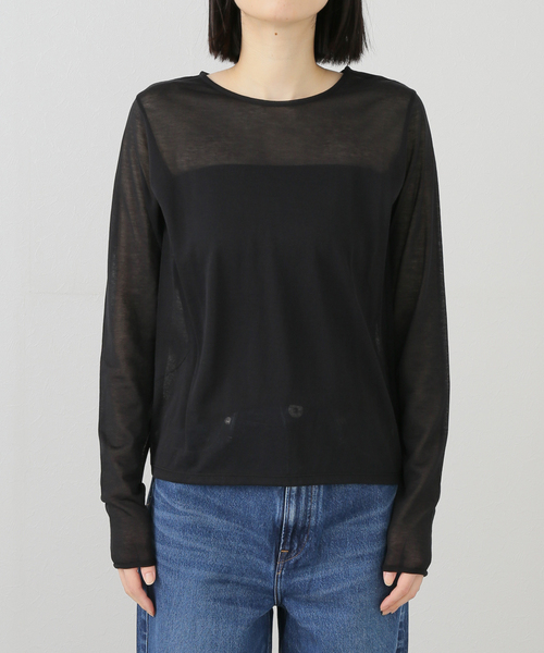 plage(プラージュ)の「SHEER C/N Tシャツ(Tシャツ/カットソー・レディース・ホワイト/ブラック・FREE)」の21枚目の写真