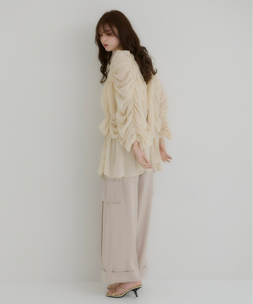 Olu.（オルドット）の「フラップポケットワイドパンツ（その他パンツ・レディース・ライトグレー/モカ/ベージュ・1/0）」の8枚目の写真