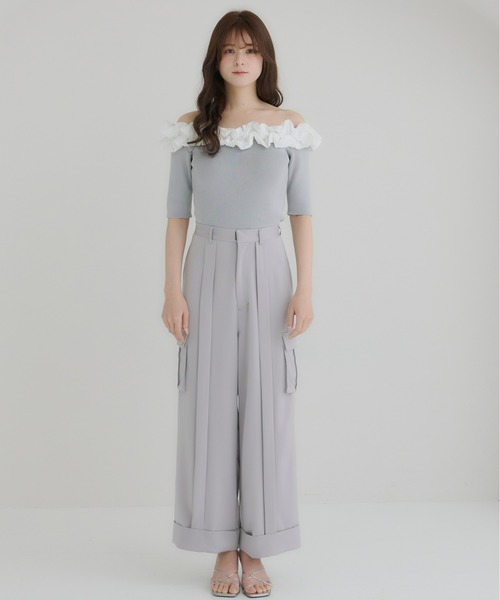 Olu.（オルドット）の「フラップポケットワイドパンツ（その他パンツ・レディース・ライトグレー/モカ/ベージュ・1/0）」の9枚目の写真