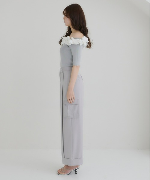 Olu.（オルドット）の「フラップポケットワイドパンツ（その他パンツ・レディース・ライトグレー/モカ/ベージュ・1/0）」の10枚目の写真