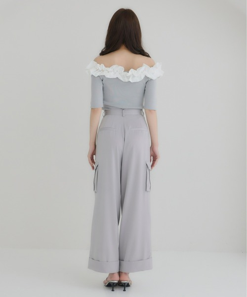 Olu.（オルドット）の「フラップポケットワイドパンツ（その他パンツ・レディース・ライトグレー/モカ/ベージュ・1/0）」の11枚目の写真