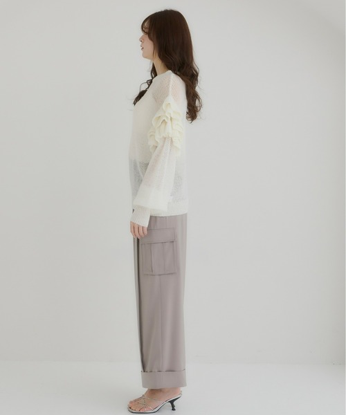 Olu.（オルドット）の「フラップポケットワイドパンツ（その他パンツ・レディース・ライトグレー/モカ/ベージュ・1/0）」の19枚目の写真