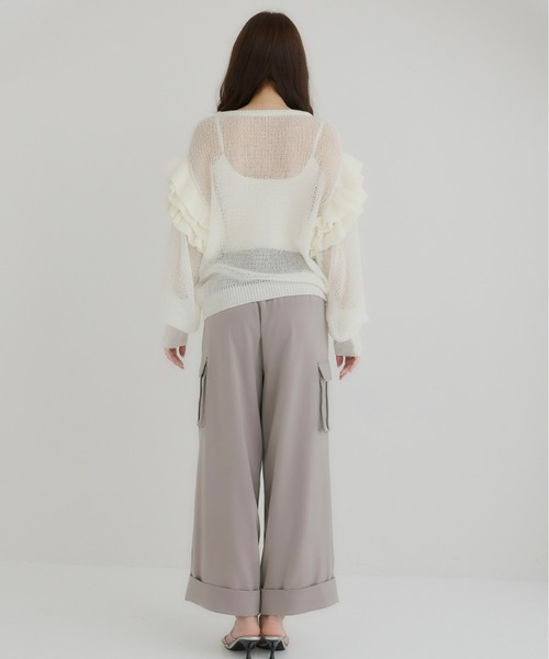 Olu.（オルドット）の「フラップポケットワイドパンツ（その他パンツ・レディース・ライトグレー/モカ/ベージュ・1/0）」の20枚目の写真