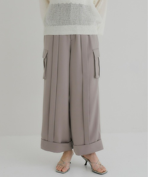 Olu.（オルドット）の「フラップポケットワイドパンツ（その他パンツ・レディース・ライトグレー/モカ/ベージュ・1/0）」の16枚目の写真