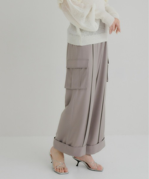 Olu.（オルドット）の「フラップポケットワイドパンツ（その他パンツ・レディース・ライトグレー/モカ/ベージュ・1/0）」の17枚目の写真