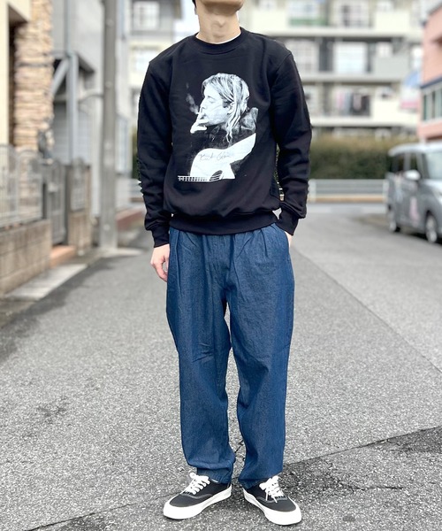 BEATJIVE(ビートジャイブ)の「シェフパンツ デニム カモフラ 迷彩 ペイズリー メンズ ワイドパンツ(デニムパンツ・メンズ・ネイビー/ブルー/カモフラージュ/ブラウン系カモフラージュ/ブラック系その他/ブラック・LARGE/X-LARGE/MEDIUM)」の22枚目の写真