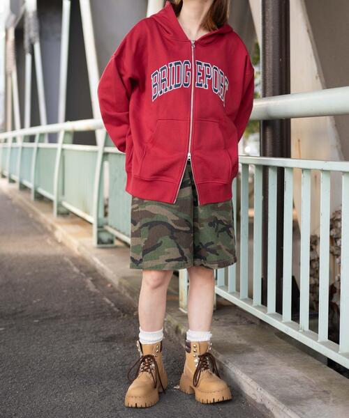 WEGO（ウィゴー）の「WEGO/カレッジロゴビッグダブルジップパーカー（パーカー・レディース・レッド/ホワイト/杢グレー・FREE）」の18枚目の写真