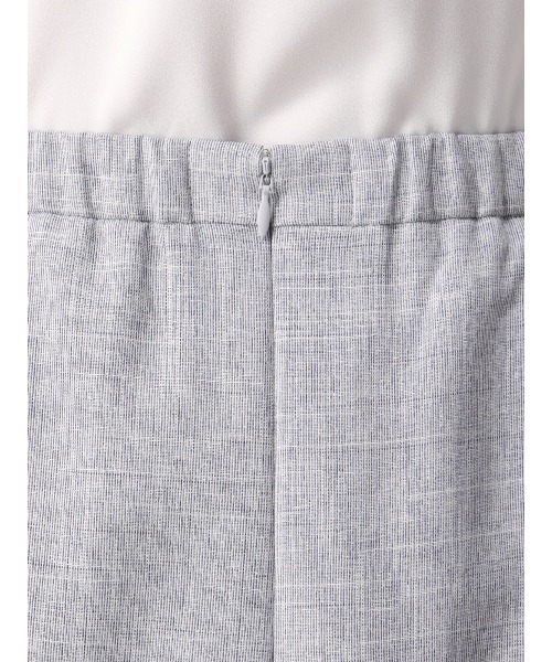 SUIT SQUARE（スーツスクエア）の「【セレモニー】フレアスカート ハンドウォッシュ スラブシャンブレー 織柄（スーツスカート・レディース・ネイビー/ライトグレー・38(9号)/40(11号)/36(7号)）」の7枚目の写真