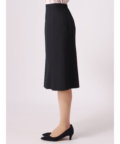 SUIT SQUARE（スーツスクエア）の「【セレモニー】フレアスカート ハンドウォッシュ スラブシャンブレー 織柄（スーツスカート・レディース・ネイビー/ライトグレー・38(9号)/40(11号)/36(7号)）」の11枚目の写真