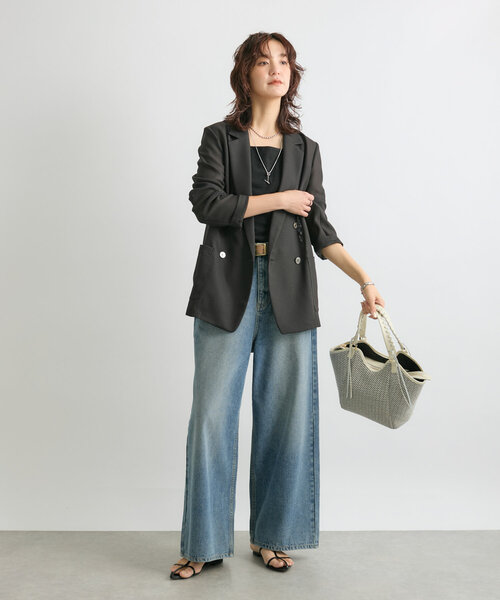 RIVE DROITE（リヴドロワ）の「【実用性抜群】CITY BASKET-ジップトート（ハンドバッグ・レディース・アイボリー/ブラック・FREE）」の19枚目の写真