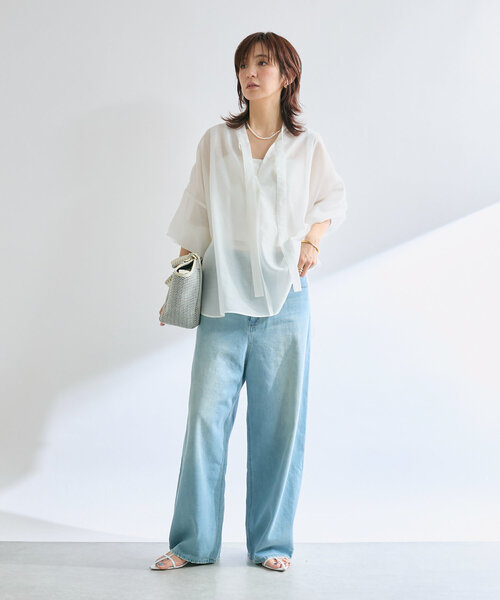 RIVE DROITE（リヴドロワ）の「【実用性抜群】CITY BASKET-ジップトート（ハンドバッグ・レディース・アイボリー/ブラック・FREE）」の7枚目の写真