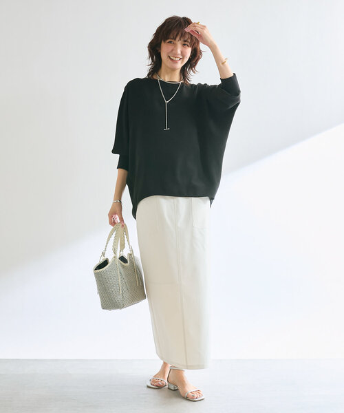 RIVE DROITE（リヴドロワ）の「【実用性抜群】CITY BASKET-ジップトート（ハンドバッグ・レディース・アイボリー/ブラック・FREE）」の13枚目の写真